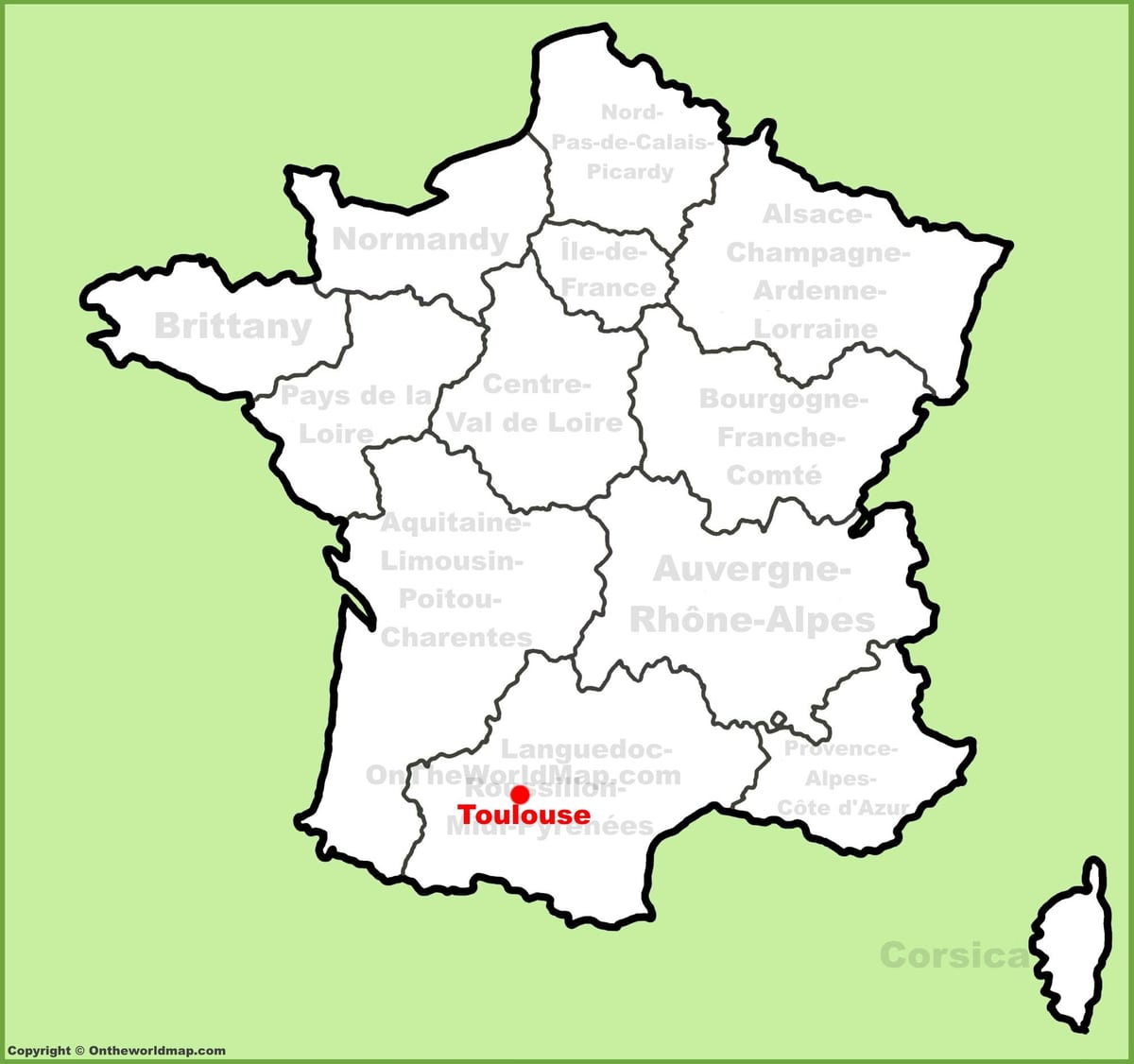 Toulouse pada peta