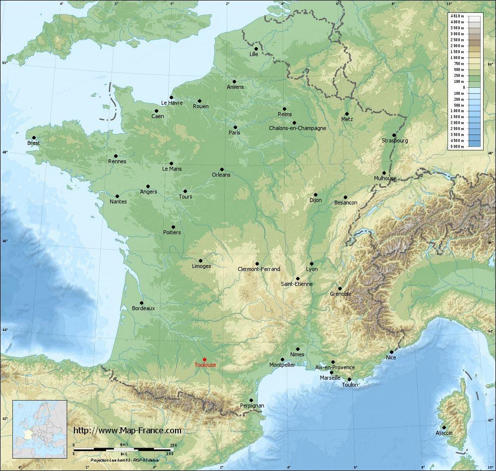 geographic peta Toulouse