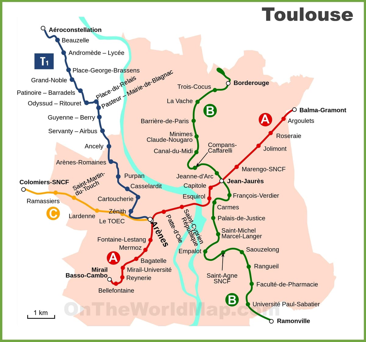 Toulouse peta bawah tanah